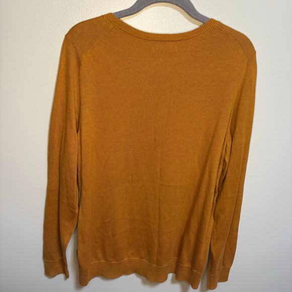 Amazon Essentials Rust Orange Large Knit Sweater NWT Minimalist Fall Lightweight - Picture 2 of 10